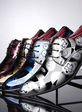 Trends pointed men's leather shoes barber large size fashion men's shoes