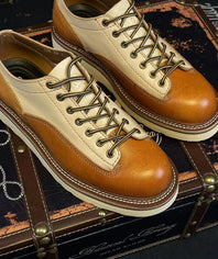 Casual Retro Old Handmade Men's Big Head Leather Shoes