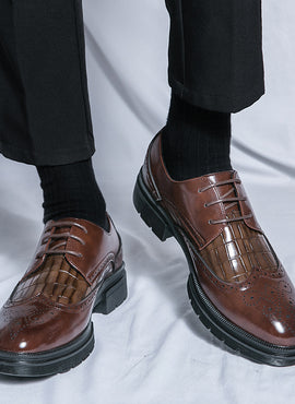 Casual Derby Shoes Men's British Formal Wear Low-top Shoes