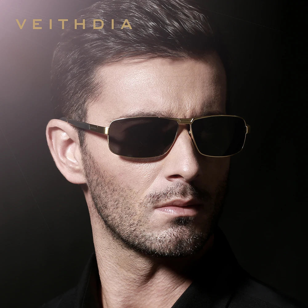 VEITHDIA Brand Designer Vintage Sunglasses Men Polarized UV400 Lens Classic Outdoor Sports Sun Glasses Male Driving Eyewear
