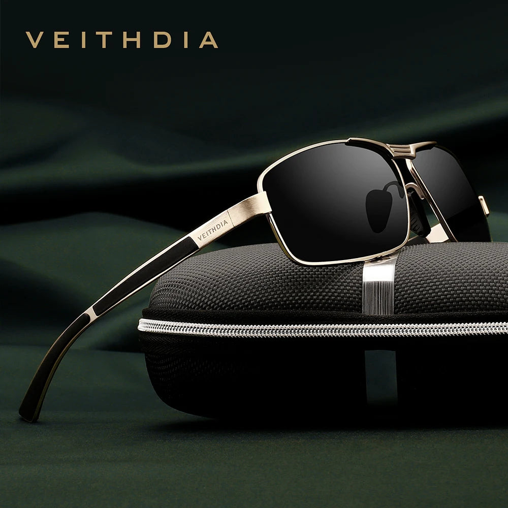 VEITHDIA Brand Designer Vintage Sunglasses Men Polarized UV400 Lens Classic Outdoor Sports Sun Glasses Male Driving Eyewear