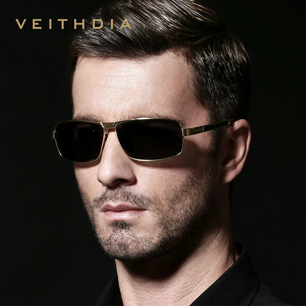 VEITHDIA Brand Designer Vintage Sunglasses Men Polarized UV400 Lens Classic Outdoor Sports Sun Glasses Male Driving Eyewear