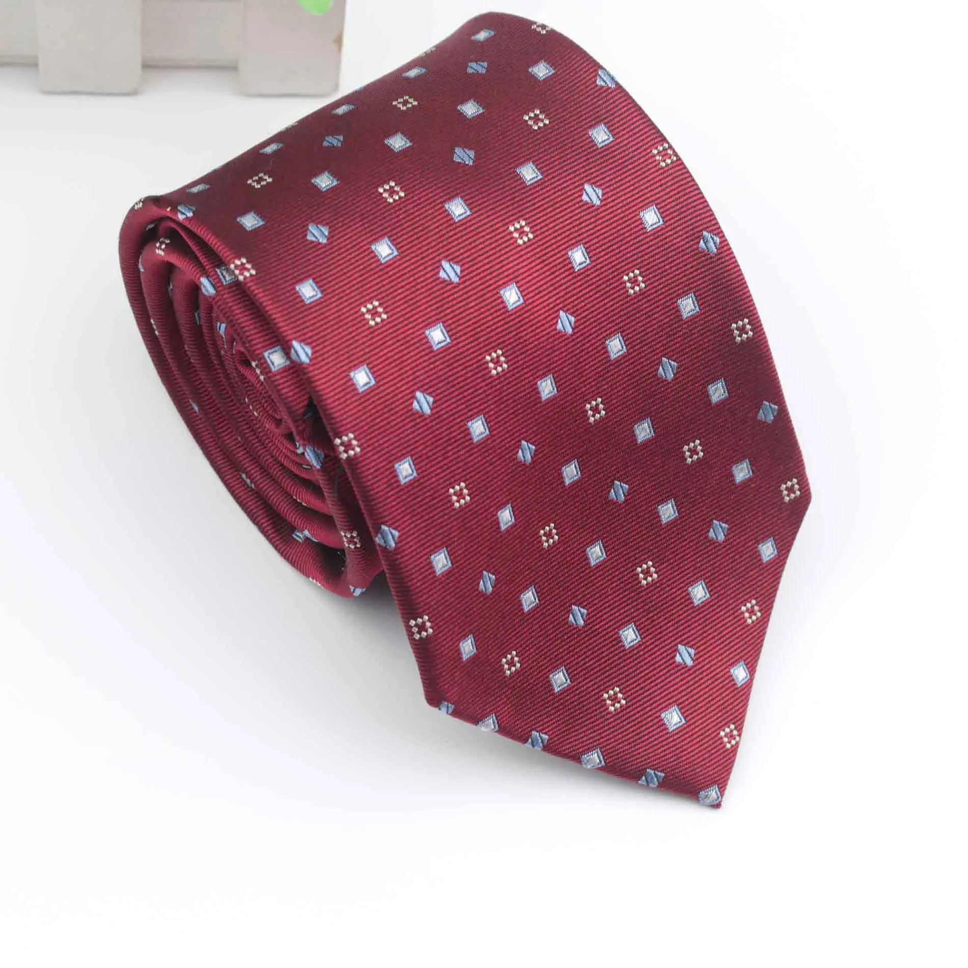 Striped Standard 100% Natural Silk Neck Tie for Mens Formal Shirt Geometric Floral Dots Ties 8CM Width Wedding Party Men Gift