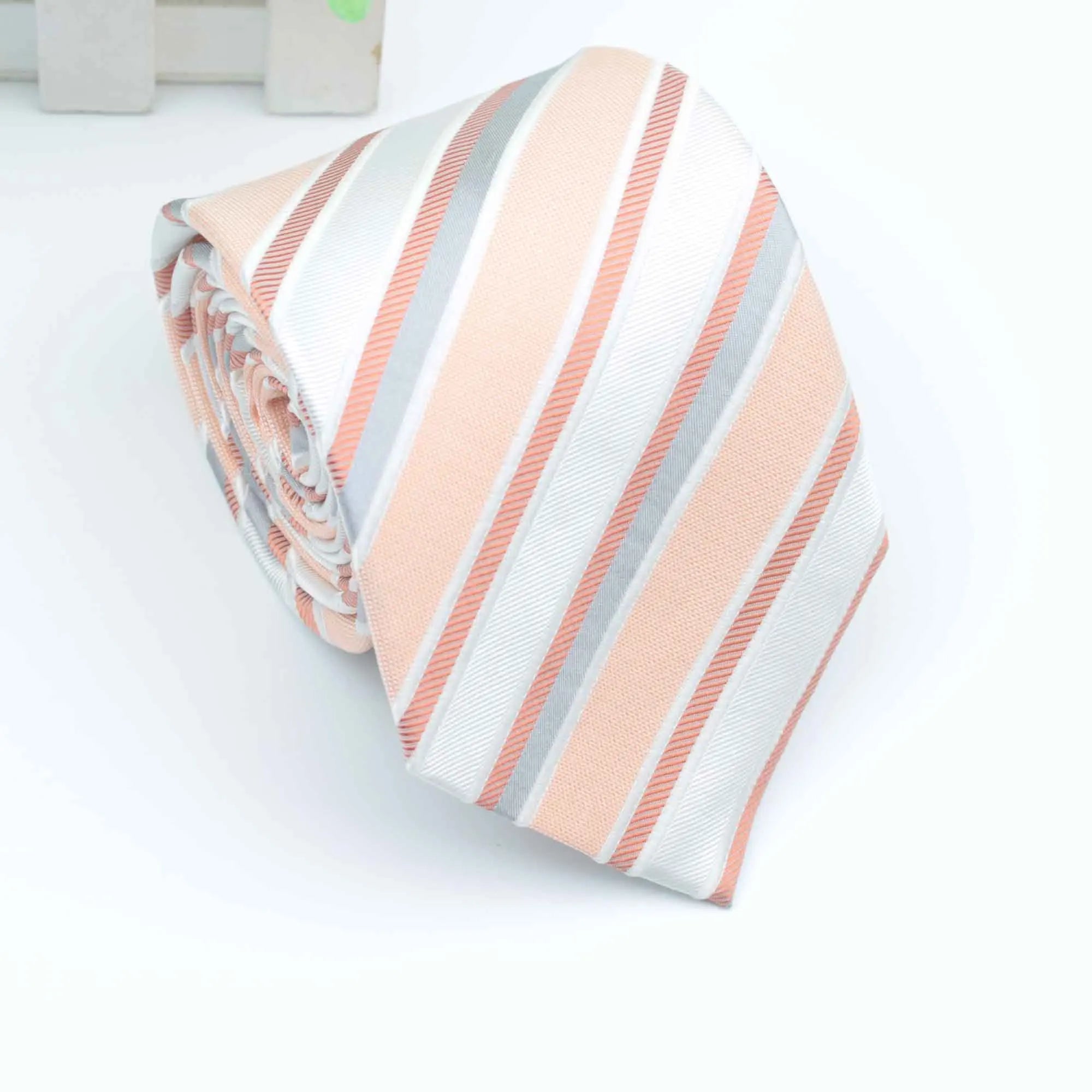 Striped Standard 100% Natural Silk Neck Tie for Mens Formal Shirt Geometric Floral Dots Ties 8CM Width Wedding Party Men Gift