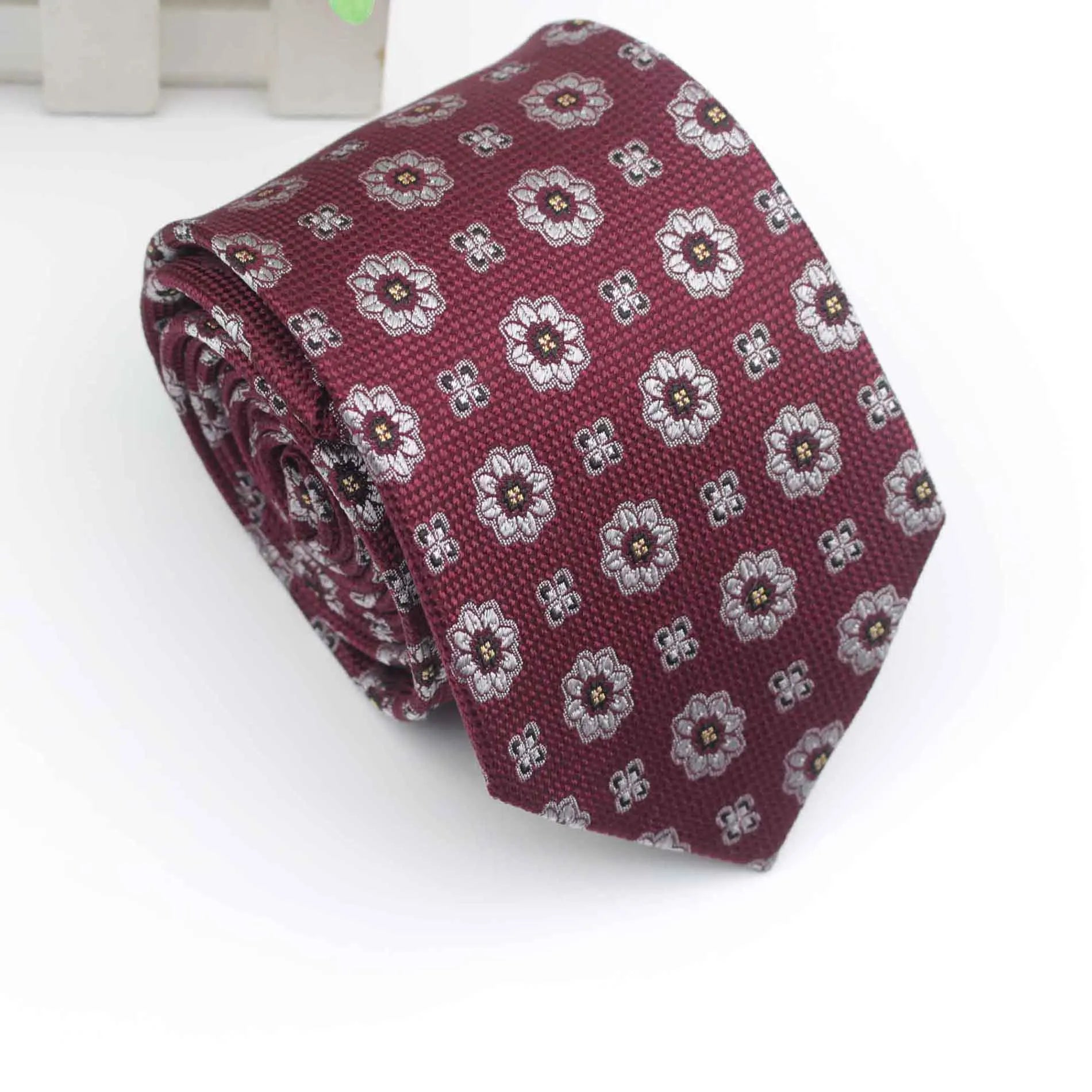 Striped Standard 100% Natural Silk Neck Tie for Mens Formal Shirt Geometric Floral Dots Ties 8CM Width Wedding Party Men Gift