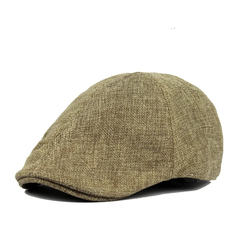 LDSLYJR Spring Autumn Polyester Solid Color Newsboy Caps Flat Peaked Cap Men and Women Painter Beret Hats 10