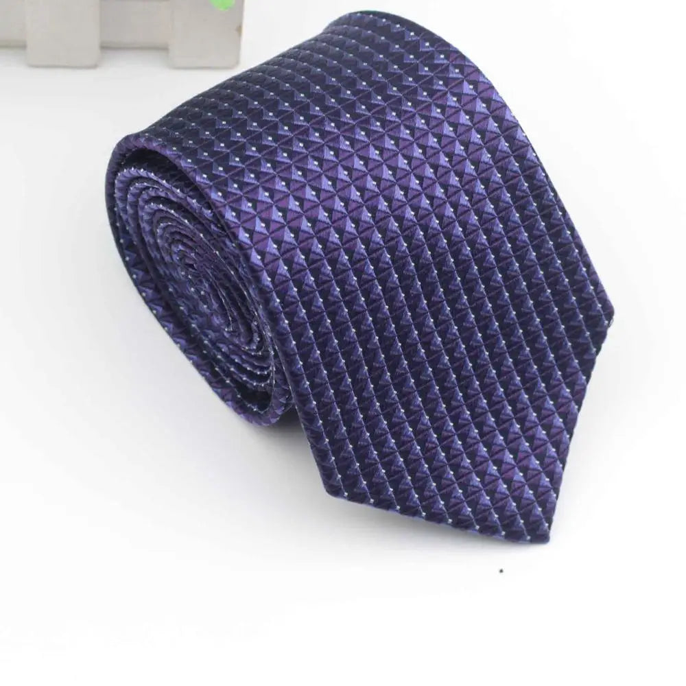 Striped Standard 100% Natural Silk Neck Tie for Mens Formal Shirt Geometric Floral Dots Ties 8CM Width Wedding Party Men Gift