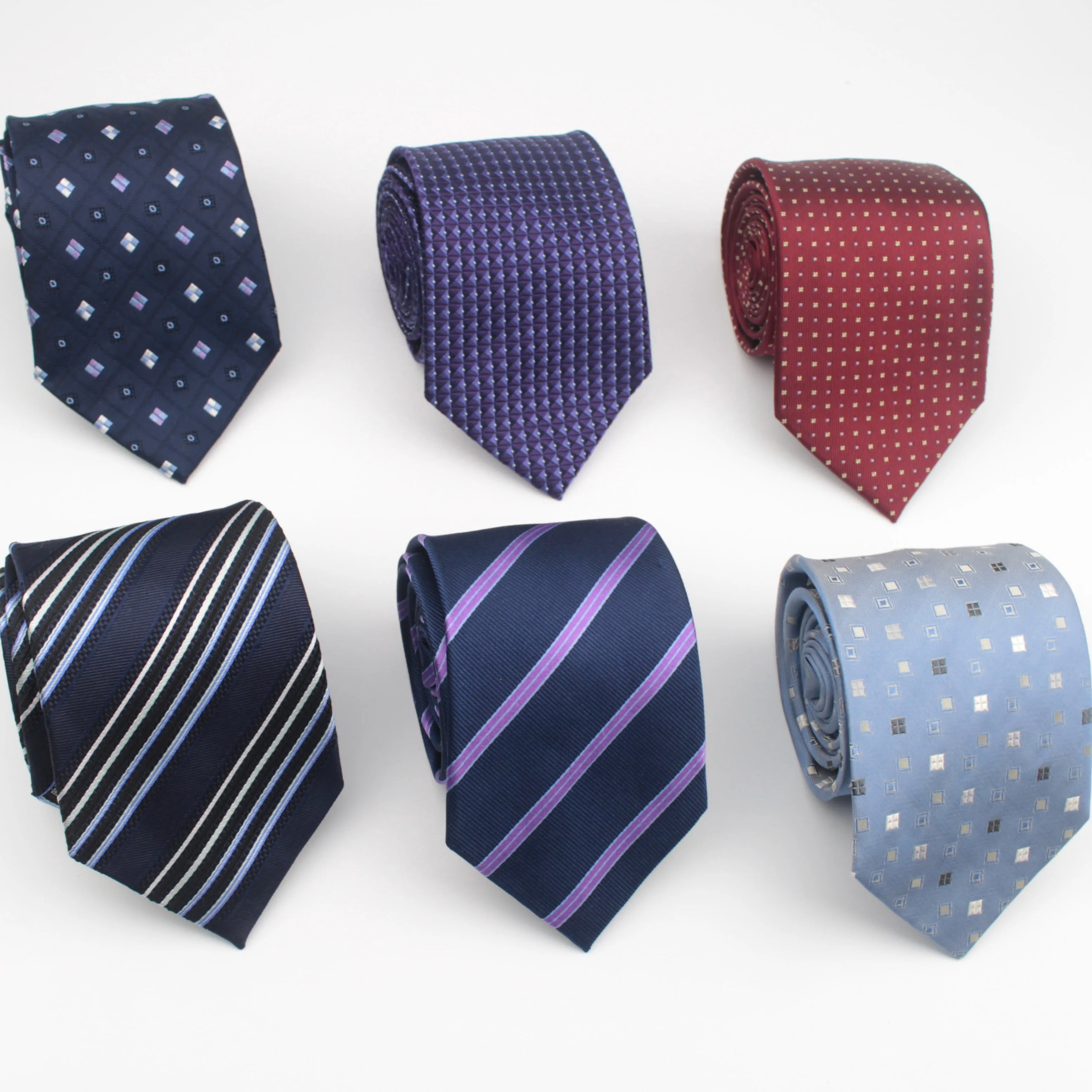 Striped Standard 100% Natural Silk Neck Tie for Mens Formal Shirt Geometric Floral Dots Ties 8CM Width Wedding Party Men Gift