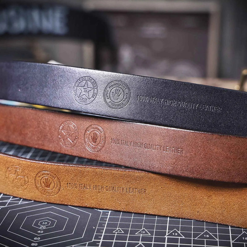 Vintage Thickened Genuine Leather Men's Belt, Casual Pin Buckle Belt With Gift Box, Top-layer Cowhide Pure Italian Leather, High