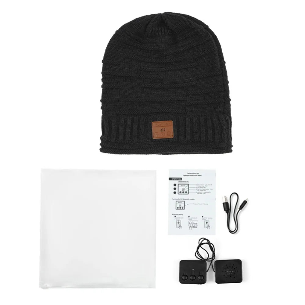 New Bluetooth Hat Knitted Hat Warm Fashion New Music Hat Plus Velvet Bluetooth Hat in autumn and winter