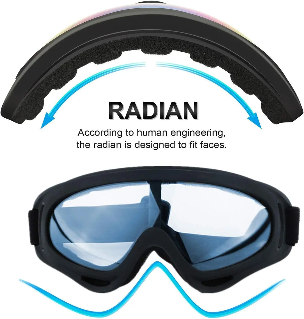 Ski Goggles, 2 Pack Snow Goggles Snowboard Goggles for Men Women - UV Protection Foam Anti-Scratch Dustproof