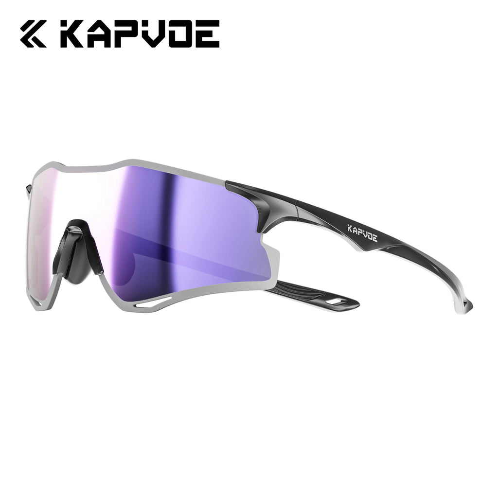 Kapvoe New Men Running Sunglasses Bicycle Glasses MTB Bike UV400 Driving Eyewear Outdoor Road Marathon Running Women Goggles