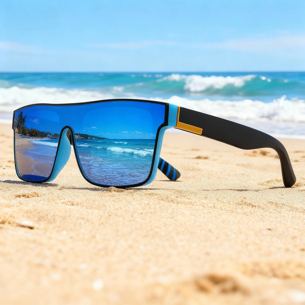 4PCS Classic Colorful Square Sports Sunglasses with One-Piece Lens - UV400 Unisex for Cycling, Travel & Outdoor Activities