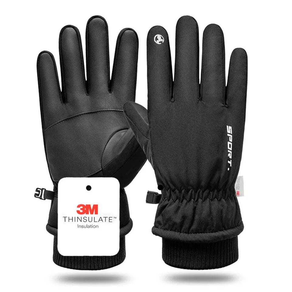 GTUBIKE Winter Warm Gloves for Outdoor Cycling Skiing Thickened Cold Resistant Glove Waterproof Touch Screen Camping Equipment