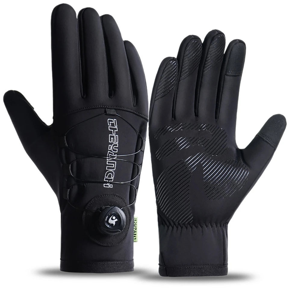 Motorcycle Riding Gloves Men Windproof Touch Screen Anti Slip Full Finger Gloves Bicycle Riding Running Skiing Sports Equipment