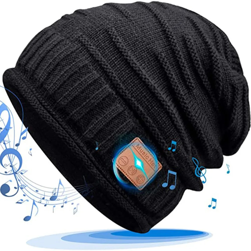 New Bluetooth Hat Knitted Hat Warm Fashion New Music Hat Plus Velvet Bluetooth Hat in autumn and winter