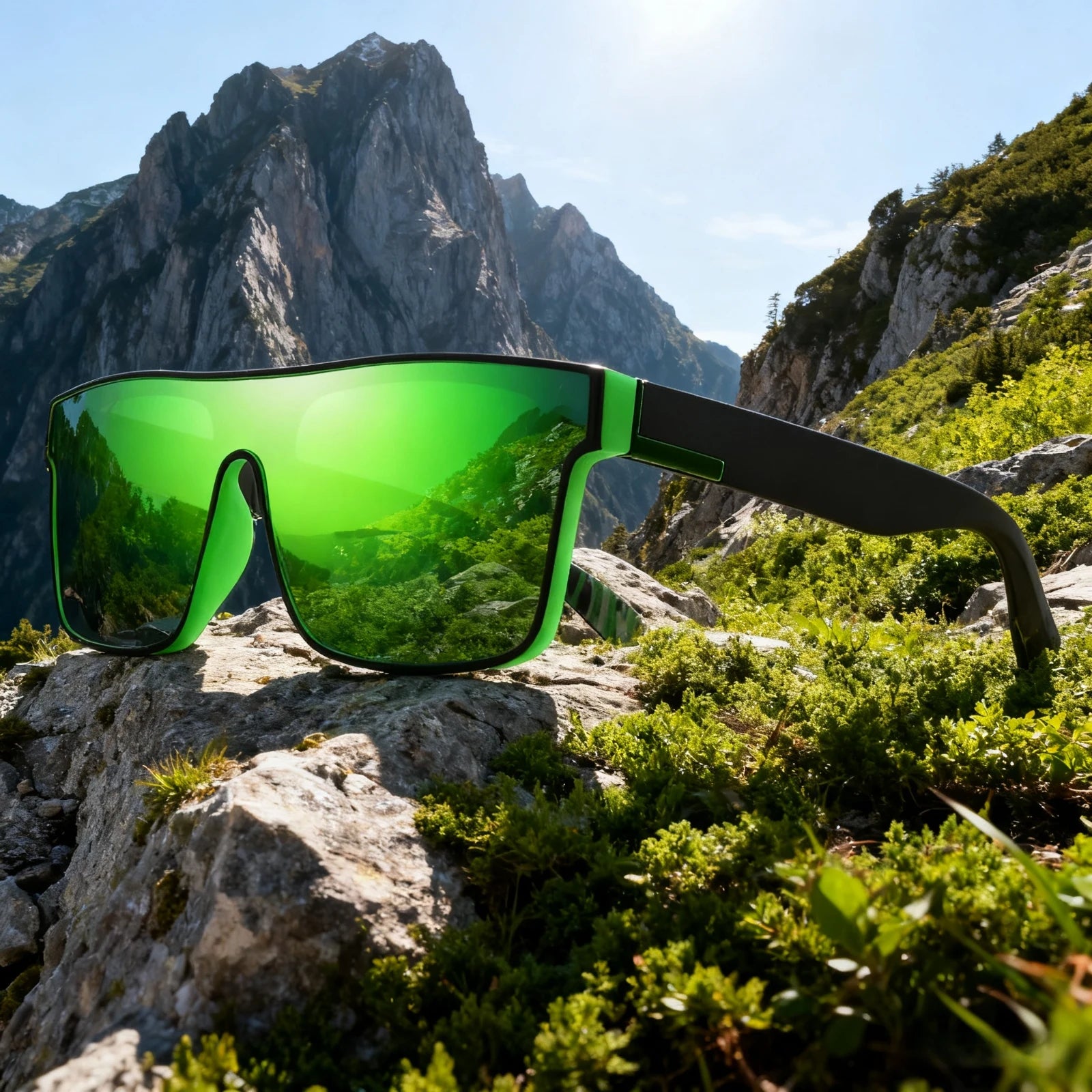 4PCS Classic Colorful Square Sports Sunglasses with One-Piece Lens - UV400 Unisex for Cycling, Travel & Outdoor Activities