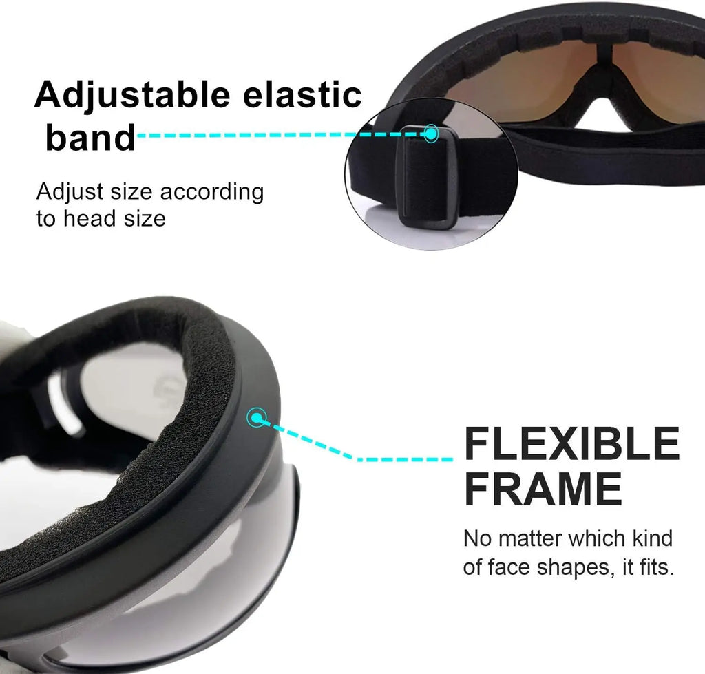 Ski Goggles, 2 Pack Snow Goggles Snowboard Goggles for Men Women - UV Protection Foam Anti-Scratch Dustproof