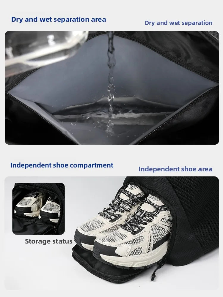 Mizuno Swimming Bag with Dry and Wet Separation, Large-capacity Swimming Storage Bag and Fitness Bag